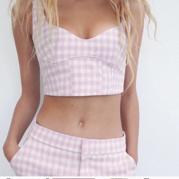 Zara gingham pants. - Picture 5 of 5